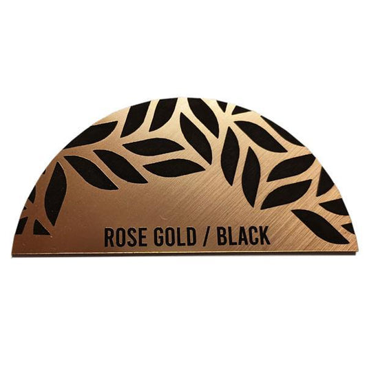 1.3mm Engraving panel, Brushed Rose Gold on Black