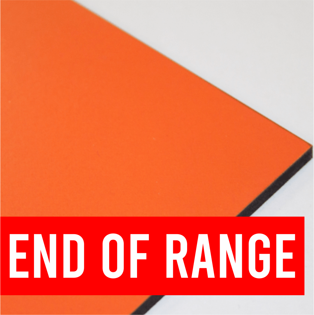 3mm Melamine on MDF - SMOOTH Orange 1000 x 600mm
