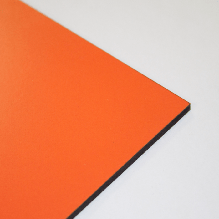 3mm Melamine on MDF - SMOOTH Orange 610 x 430mm