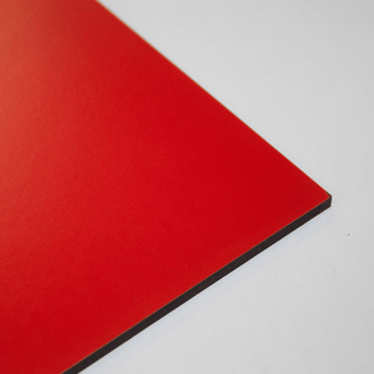 3mm Melamine on MDF - SMOOTH Red 610 x 430mm