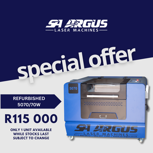 REFURBISHED SA ARGUS 5070/70W Laser Machine- One Unit Available