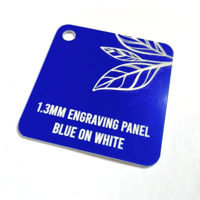 1.3mm Engraving panel, Blue on White