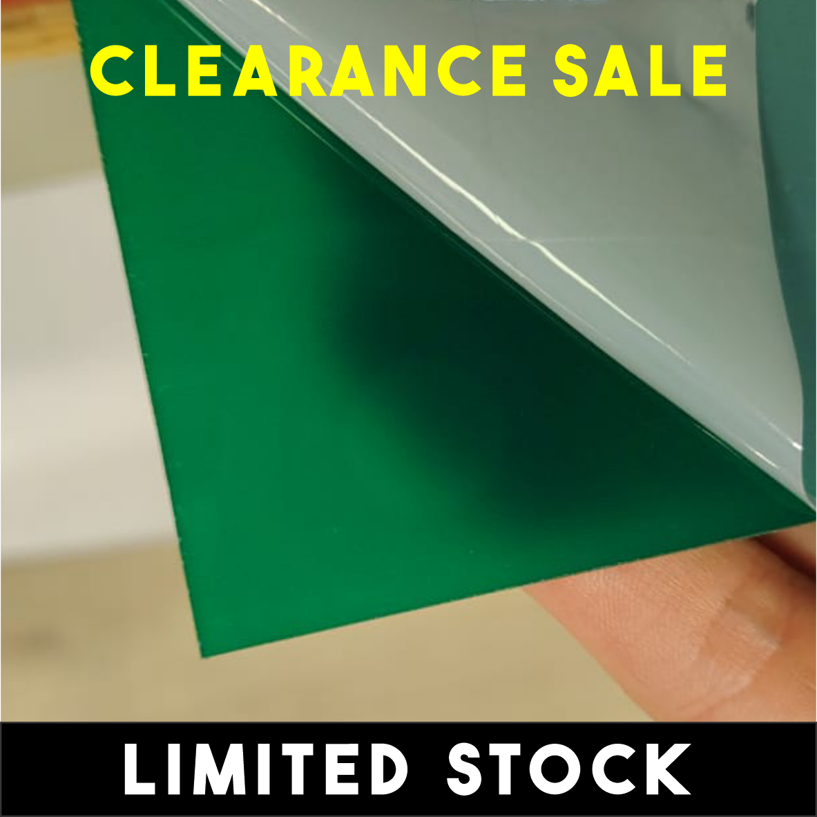 CLEARANCE: 3mm Gloss, semi opaque Dark Green acrylic 500x300mm