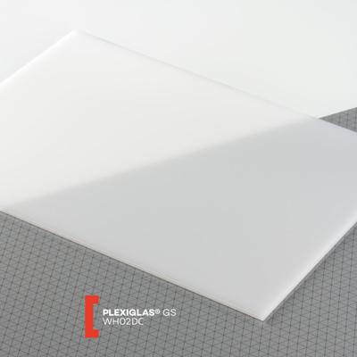 3mm Frost White Plexiglas, single side WH02 SC, 1000x600mm