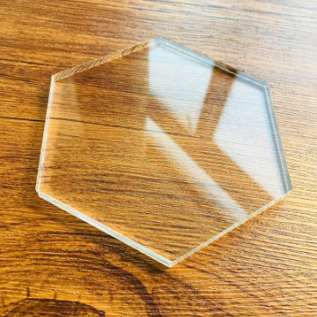 Clear Hexagon Coaster Blanks – Set of 6 (95mm)