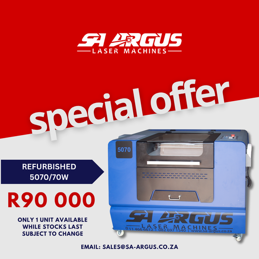 REFURBISHED SA ARGUS 5070/70W Laser Machine- One Unit Available