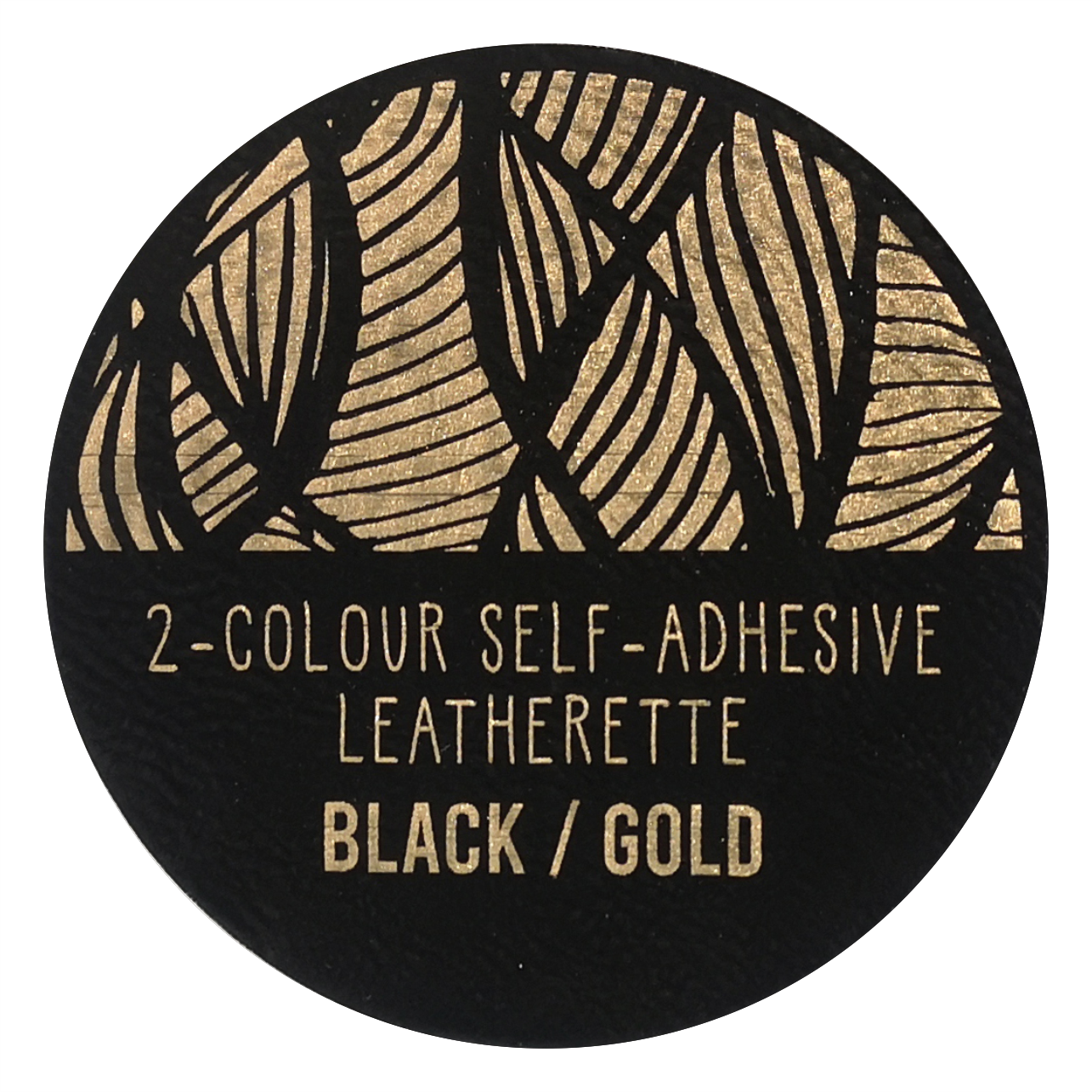 Black / Gold self-adhesive 2-colour leatherette, 600 x 400 x 1mm