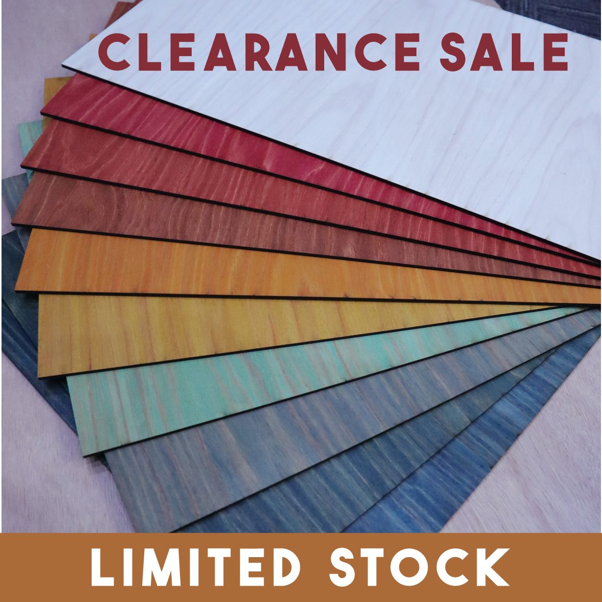 CLEARANCE: Set of 10 SINGLE-SIDED 3mm Oiled MDF - 500x300mm