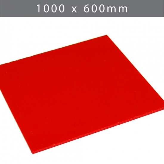 3mm Standard Bright Red 433, 1000x600mm