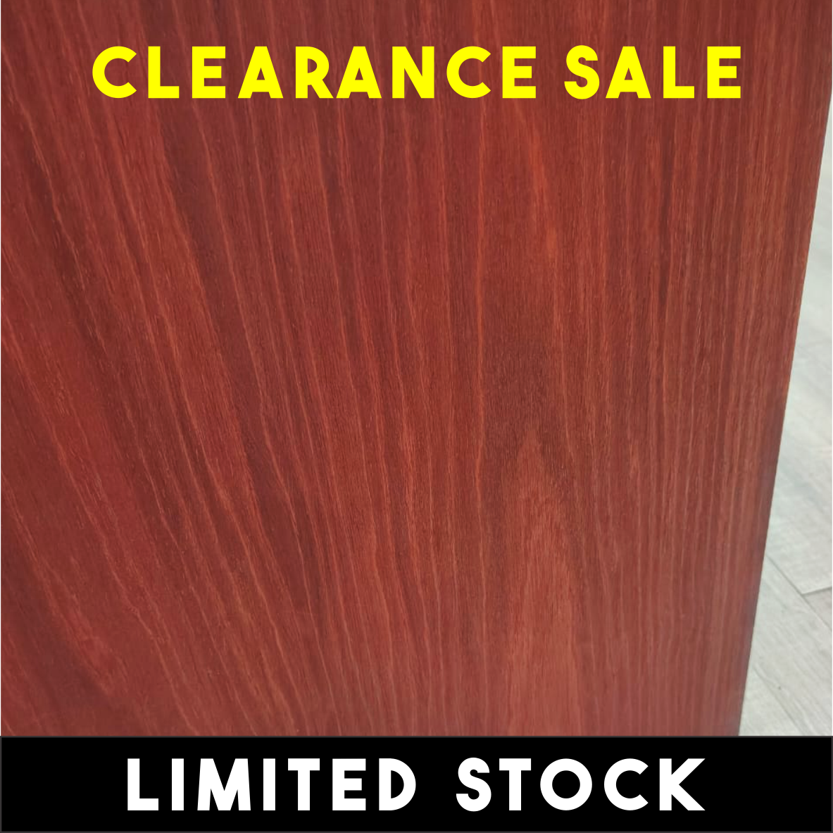 CLEARANCE: 3mm DOUBLE-SIDED Oiled MDF - Mahogany Cherry 1000x600mm