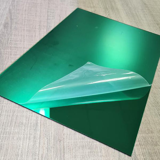 2mm Green Mirror Acrylic - 3 Sizes