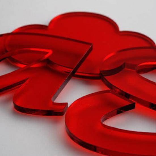 3mm Red Tint 3C01, 1000x600mm