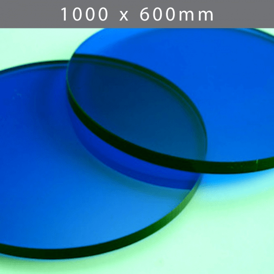 Perspex acrylic online sales, buy cut size 1000 x 600mm. TINT Blue 3mm