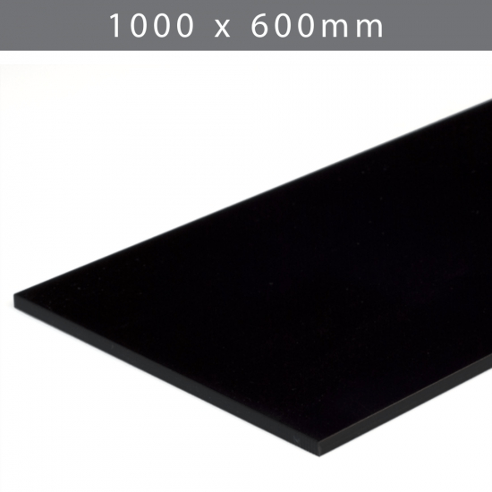Perspex acrylic online sales, buy cut size 1000 x 600mm. STD Black 5mm