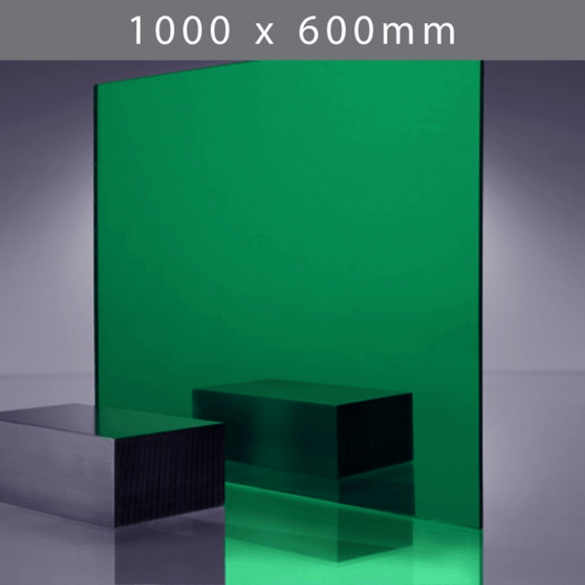 Perspex acrylic online sales, buy cut size 1000 x 600mm. TINT Green 3mm